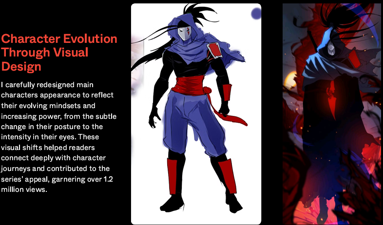 Character evolution through visual design