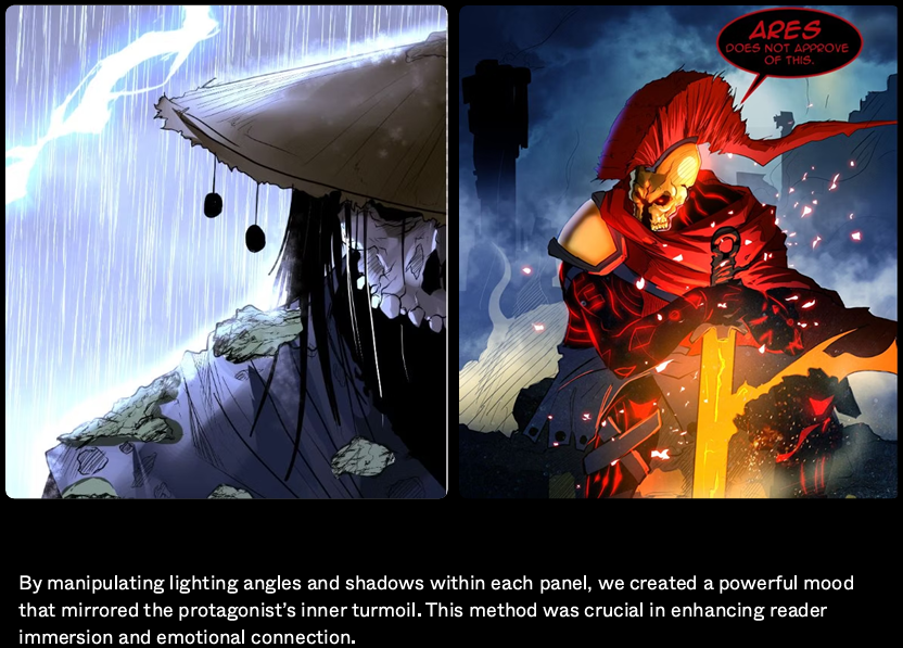 Lighting angles and shadow for mood