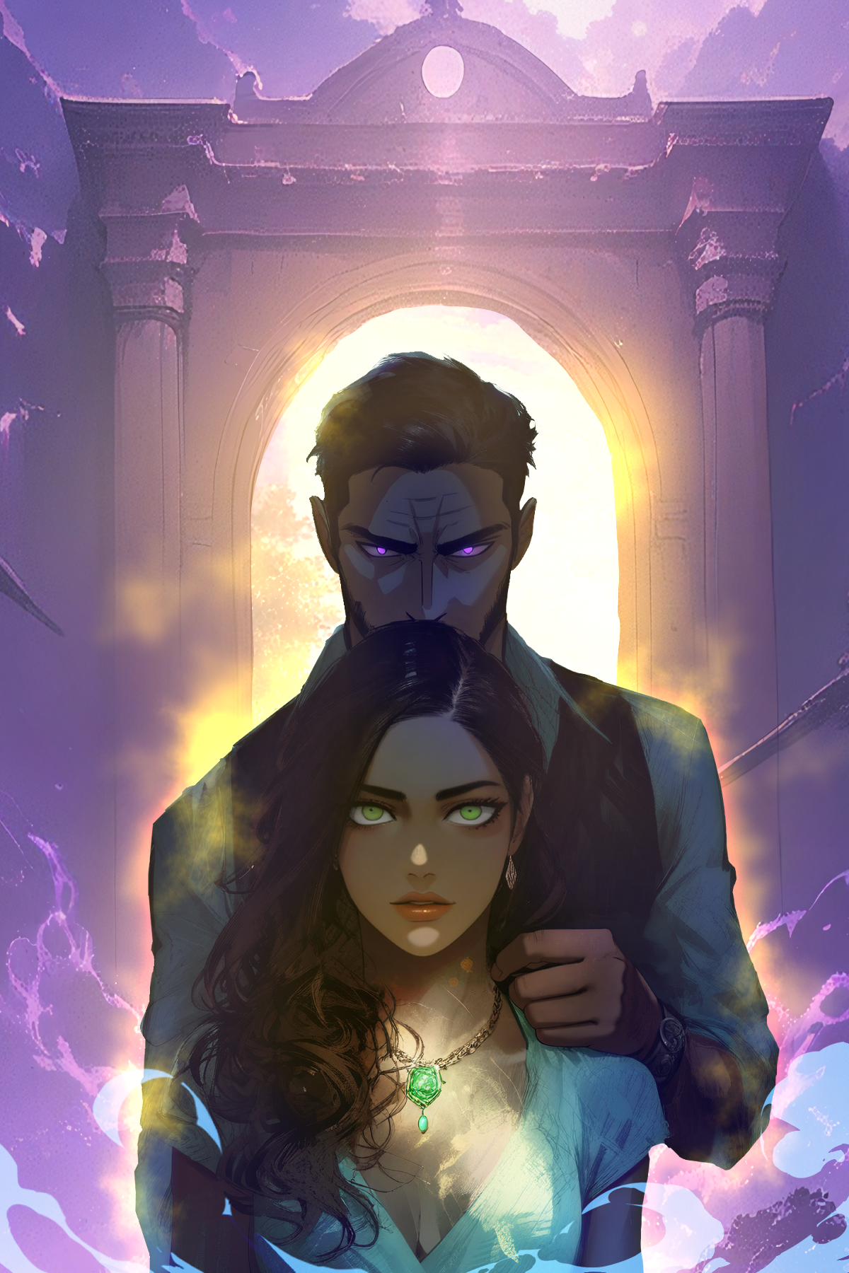 ATROM — paired portrait framed by a glowing archway