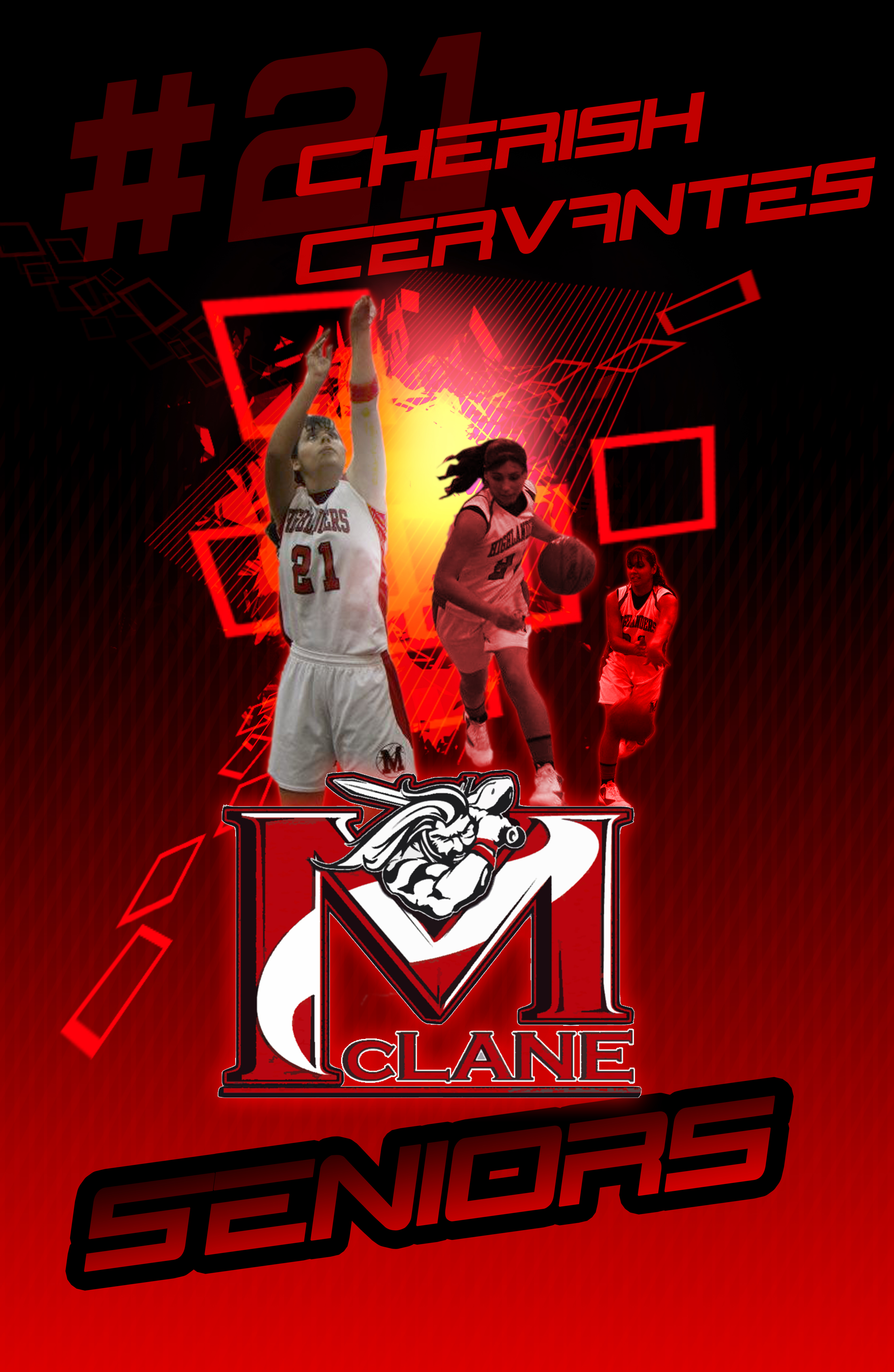 #21 Cherish Cervantes senior poster