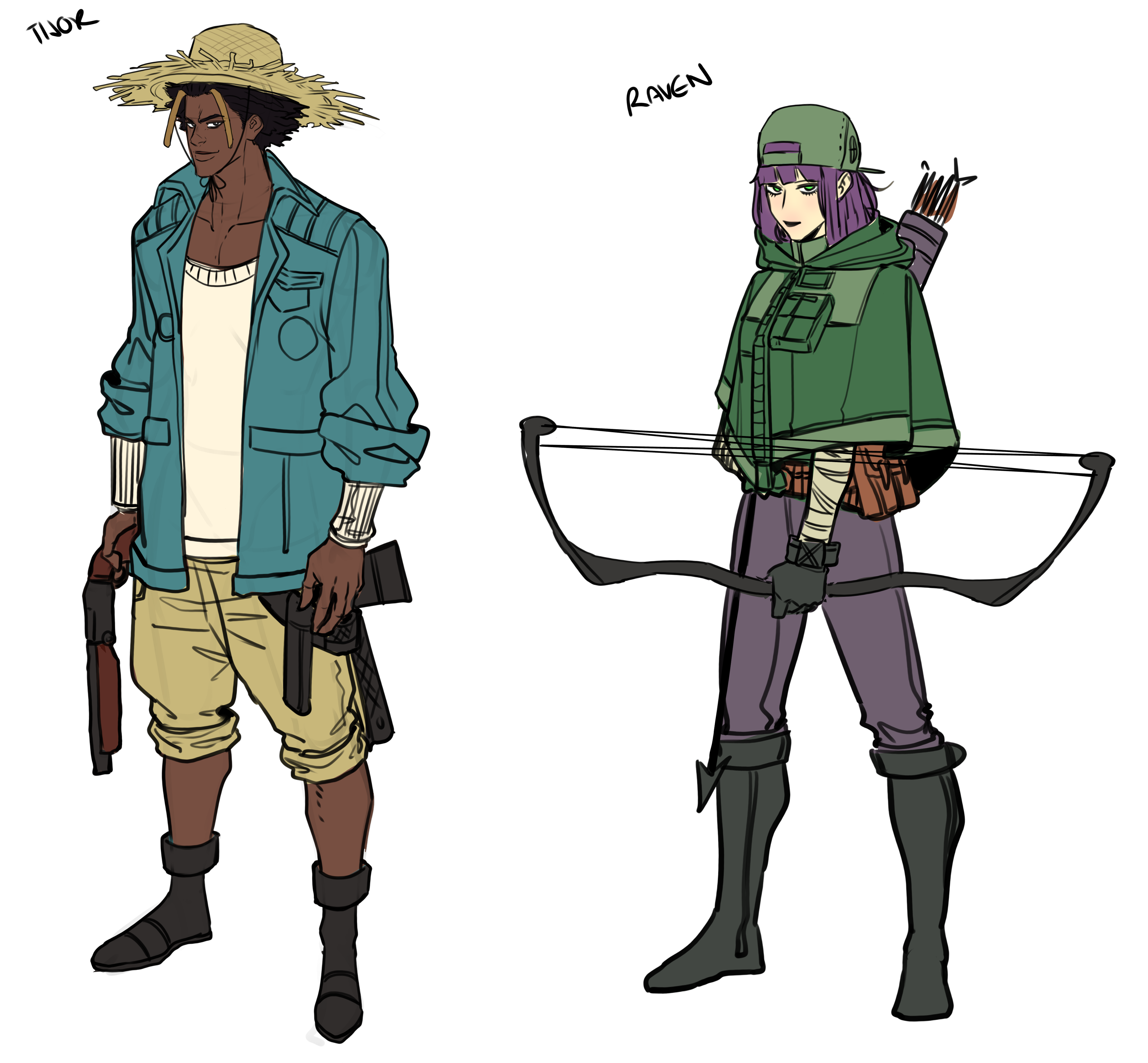 Ammit human and transformed designs